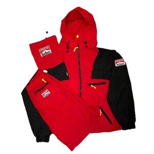 New 1992 Marlboro XL mens Adventure Team rain gear Windbreaker zip Jacket Pants